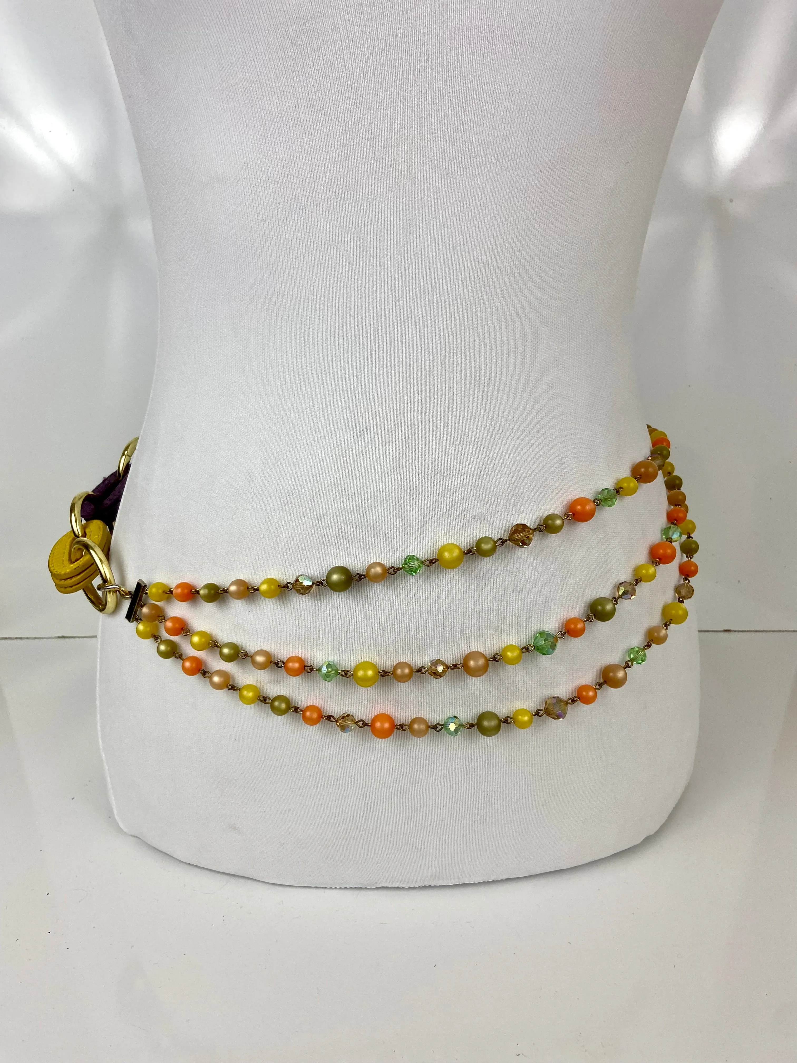 Multi colored layered belt