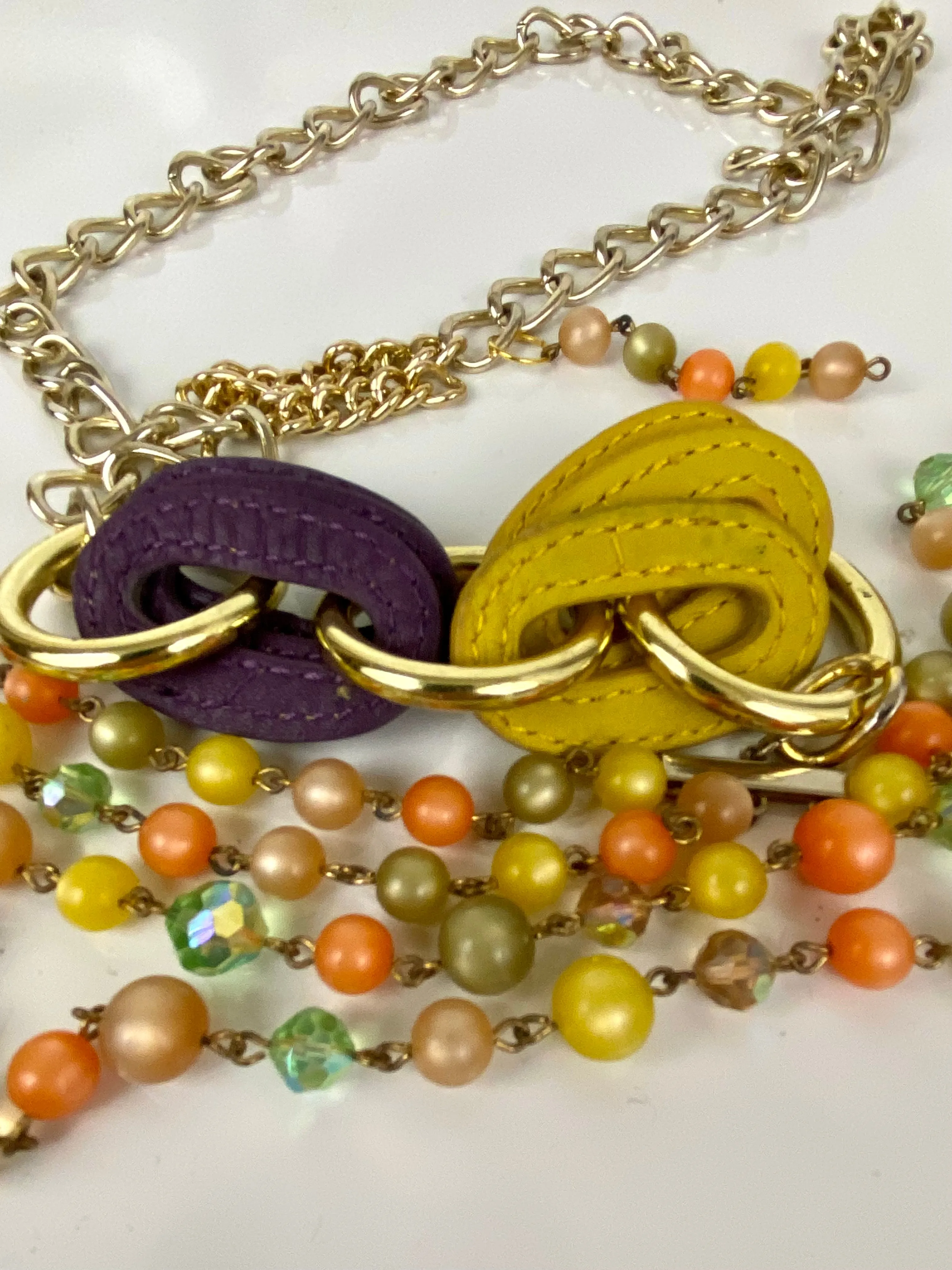 Multi colored layered belt