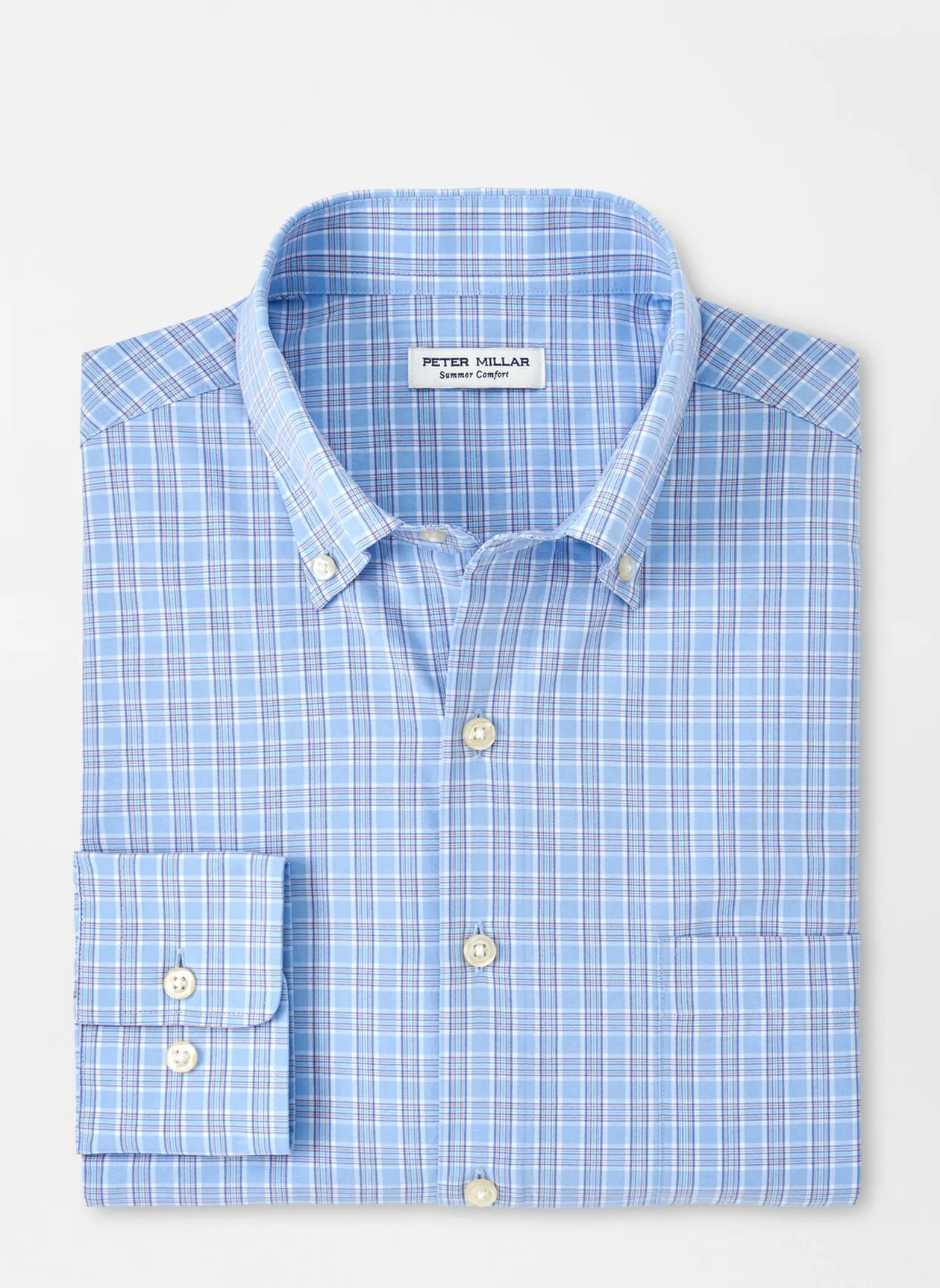 Murphys Performance Poplin Sport Shirt - Cottage Blue