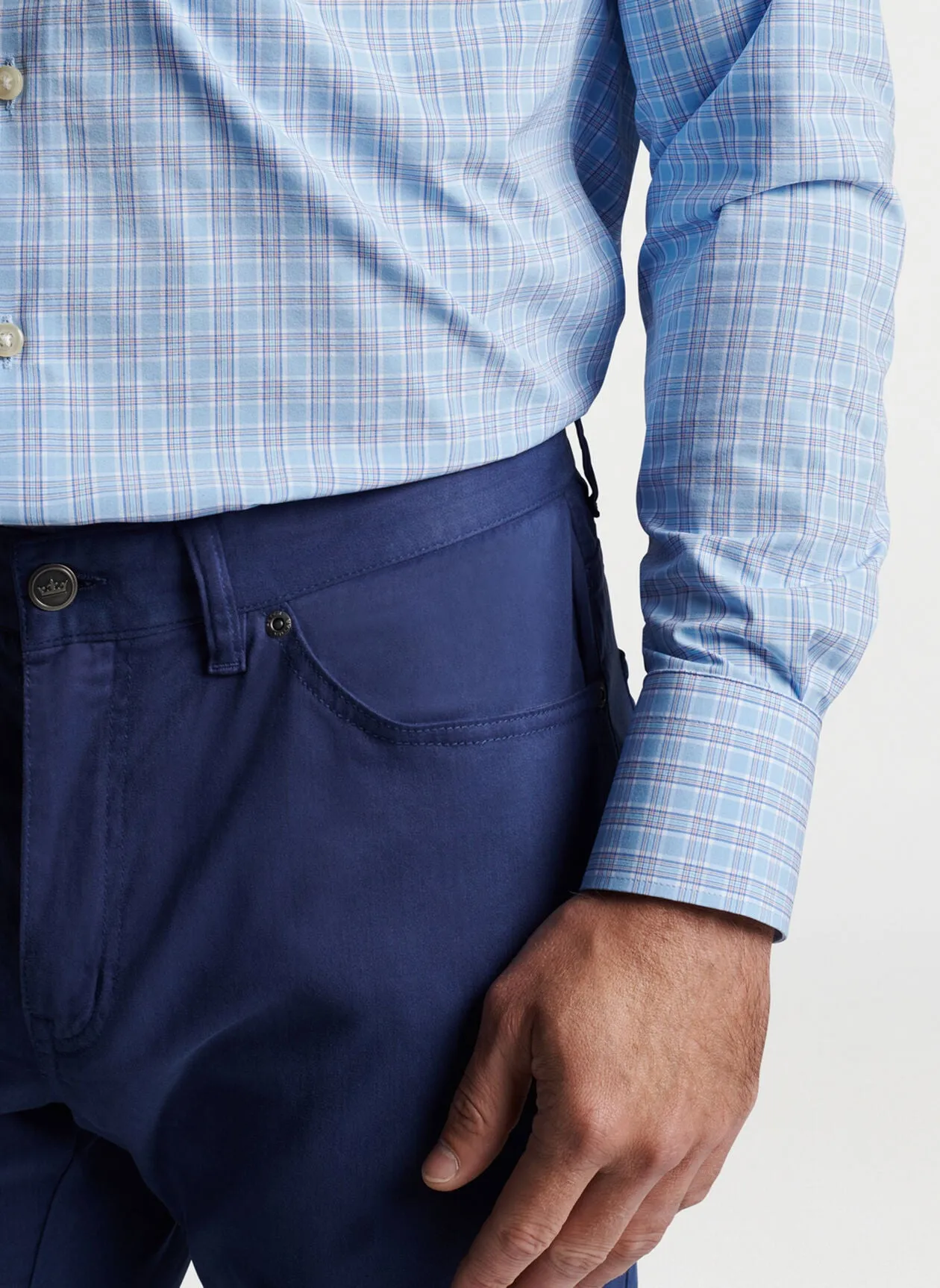 Murphys Performance Poplin Sport Shirt - Cottage Blue
