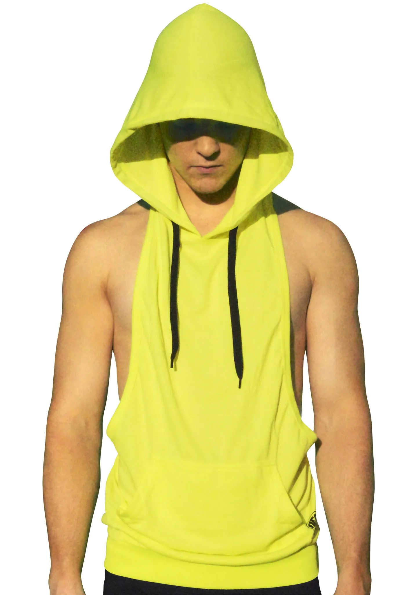Neon Nation Muscle Cut Athletic Bodybuilder Stringer Tank Top Hoodie