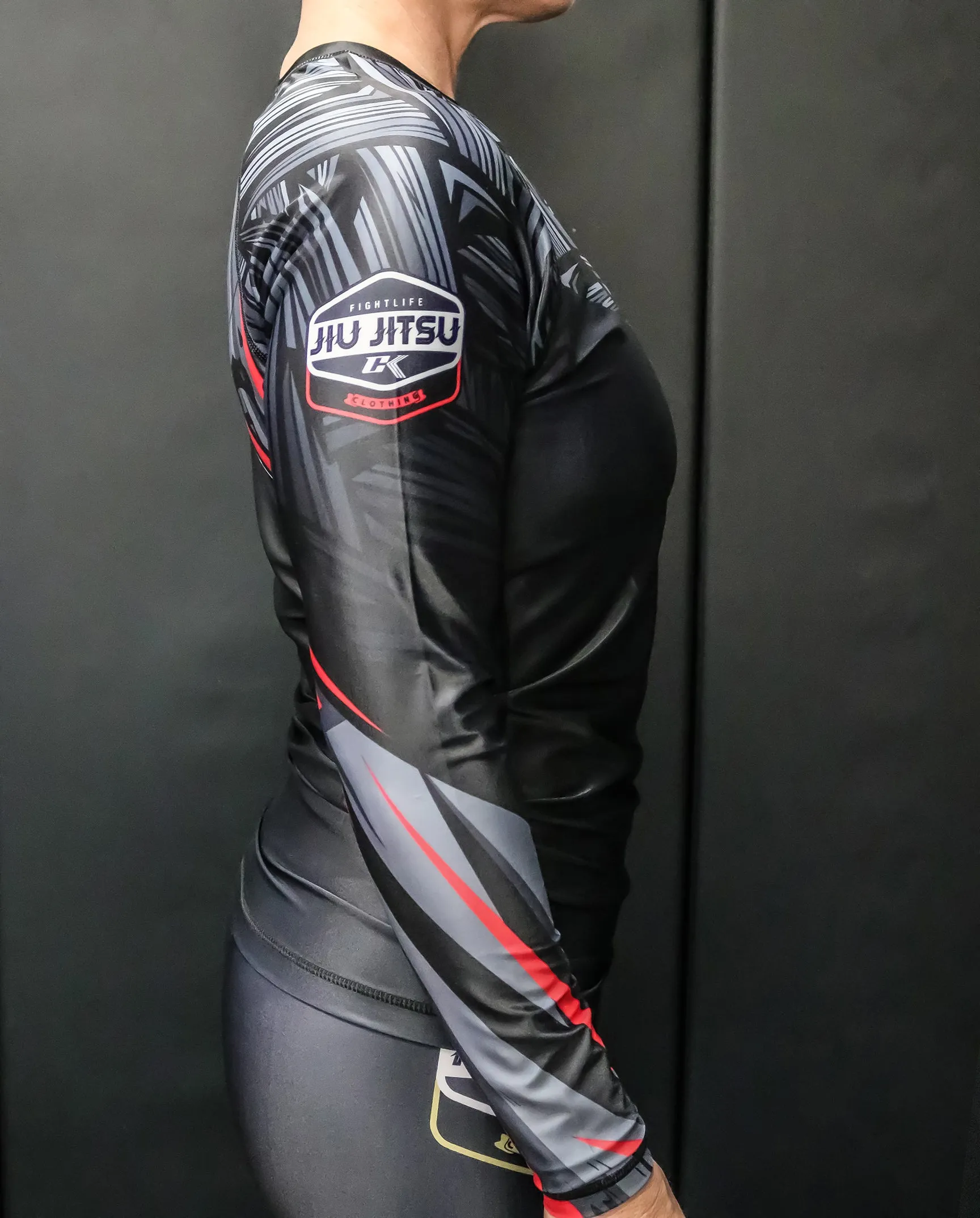 NEW! CK AMETHYST RASHGUARD ADULT BLACK RED