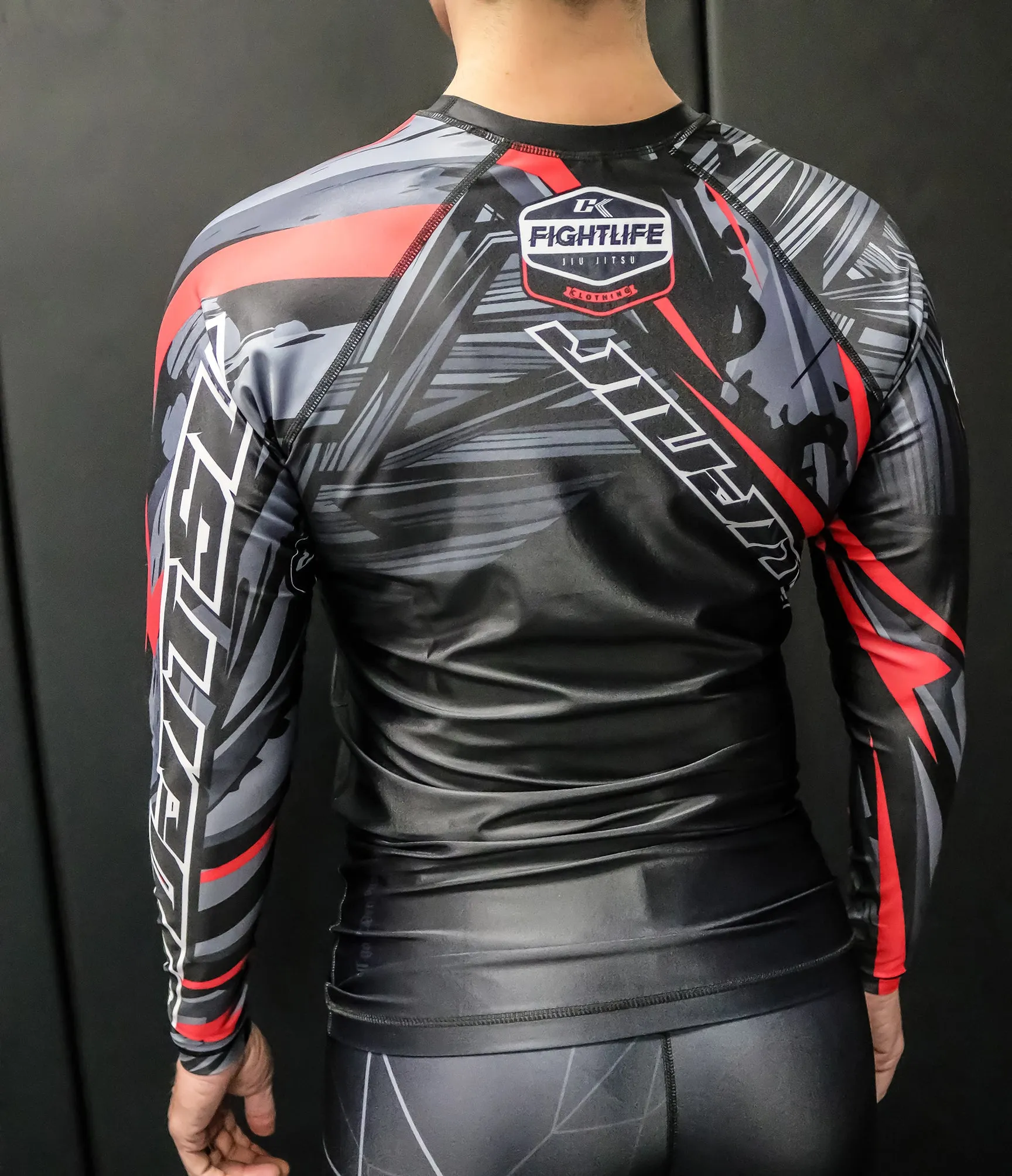 NEW! CK AMETHYST RASHGUARD ADULT BLACK RED