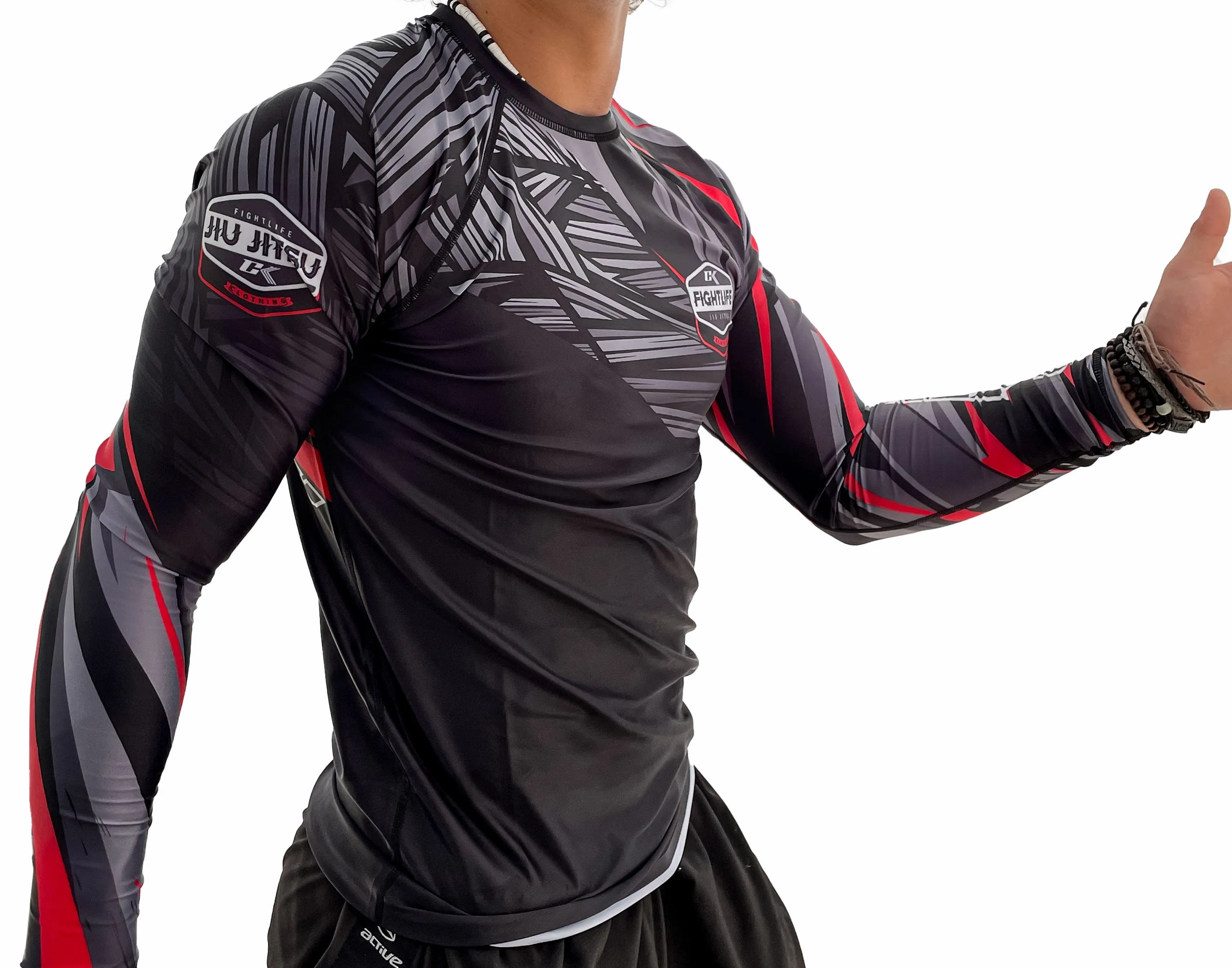 NEW! CK AMETHYST RASHGUARD ADULT BLACK RED