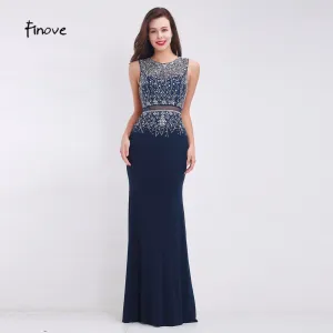 O Neck Sleeve Prom Gowns