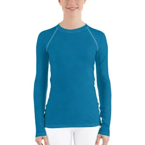 Ocean Blue Long Sleeve Tops