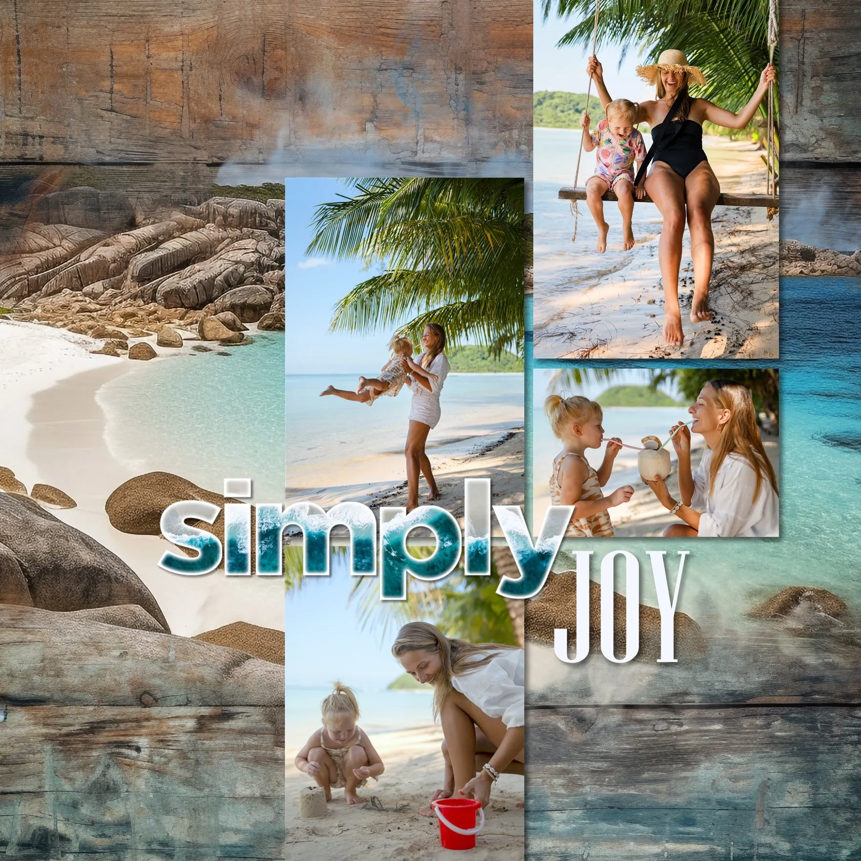 Ocean Masked Overlays Freebie Digital Scrapbook Kit