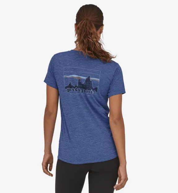 Patagonia Capilene Cool Daily Graphic Shirt 73 Skyline: Current Blue X-Dye
