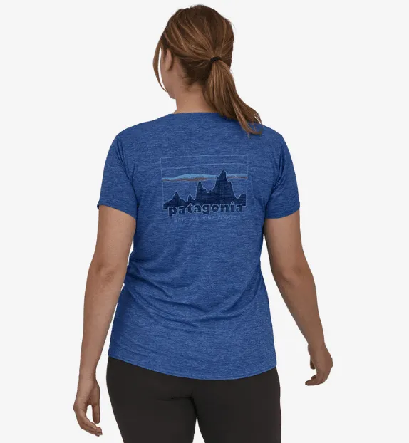 Patagonia Capilene Cool Daily Graphic Shirt 73 Skyline: Current Blue X-Dye