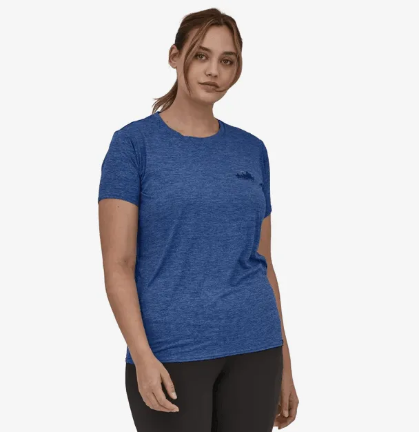 Patagonia Capilene Cool Daily Graphic Shirt 73 Skyline: Current Blue X-Dye