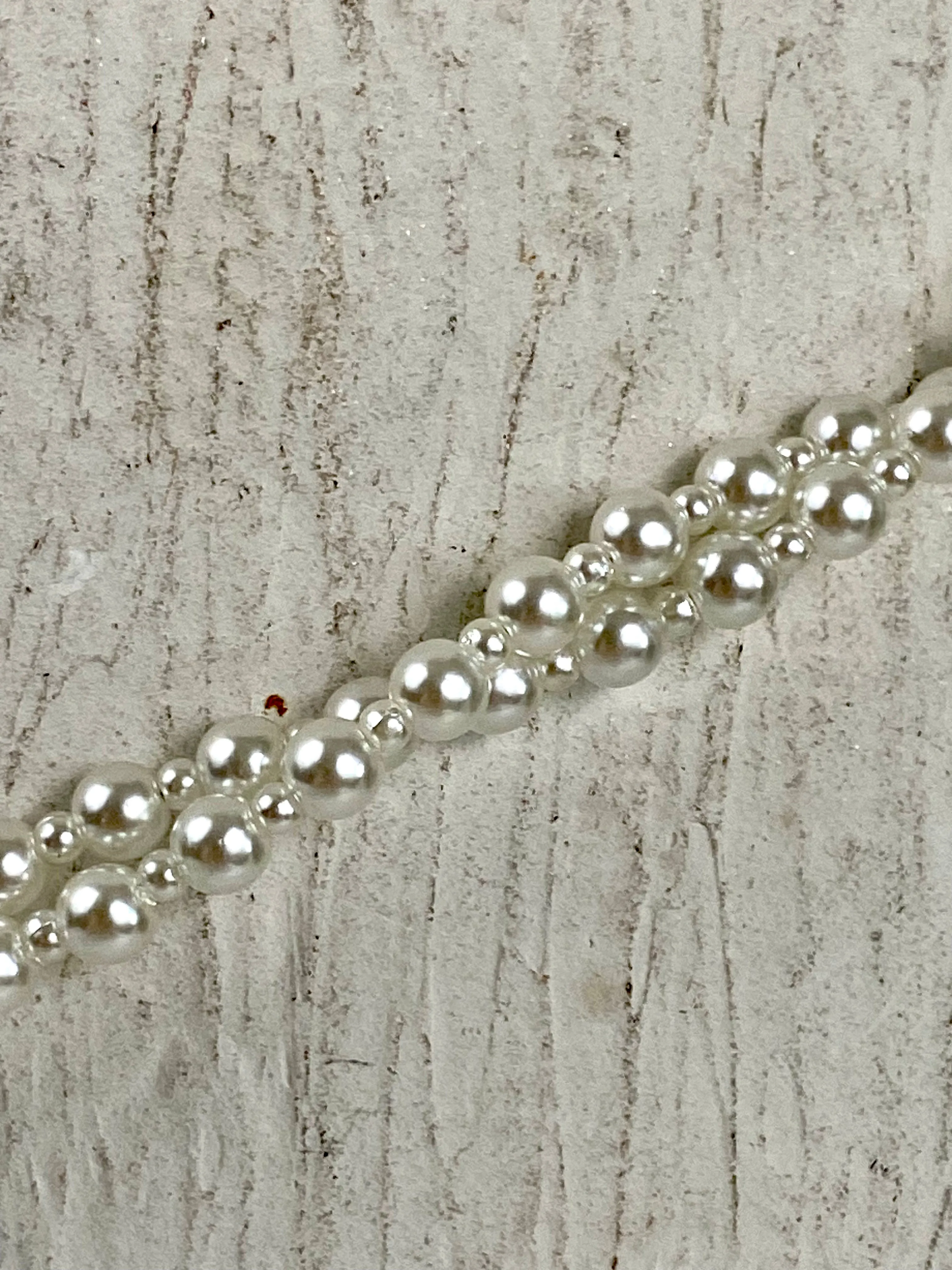 Pearl and silver waist belt