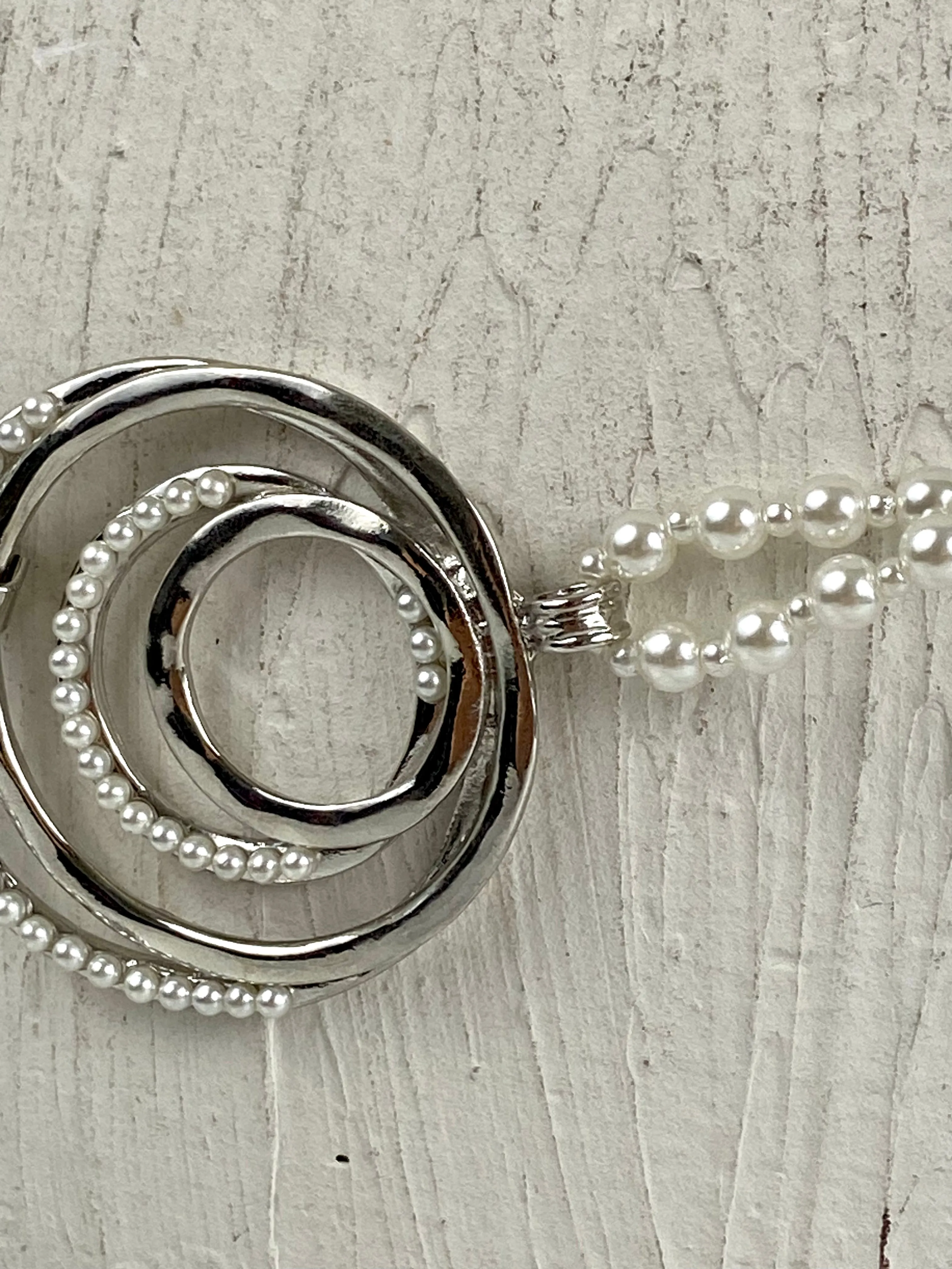 Pearl and silver waist belt