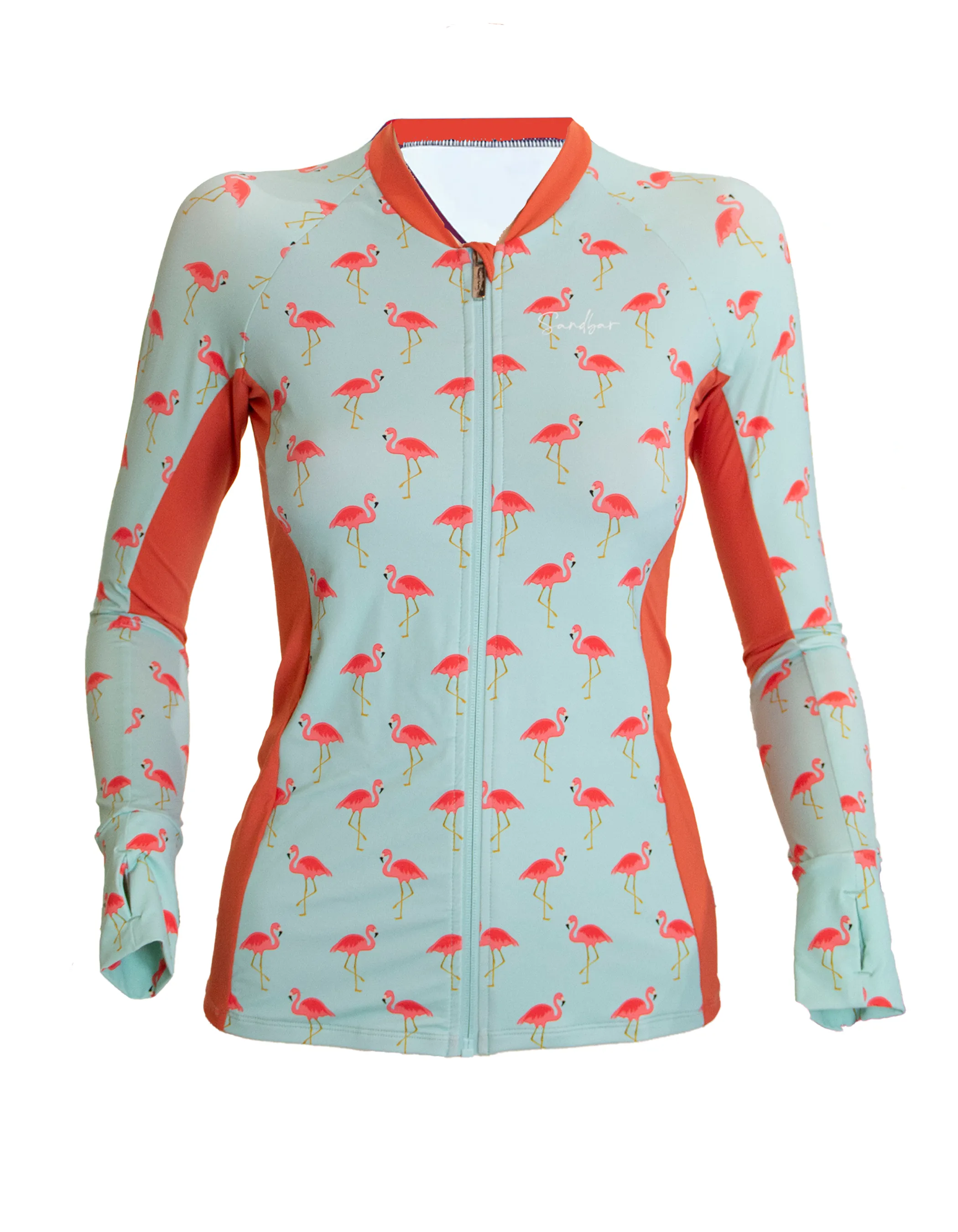 Pink Flamingo Womens Rash Guard