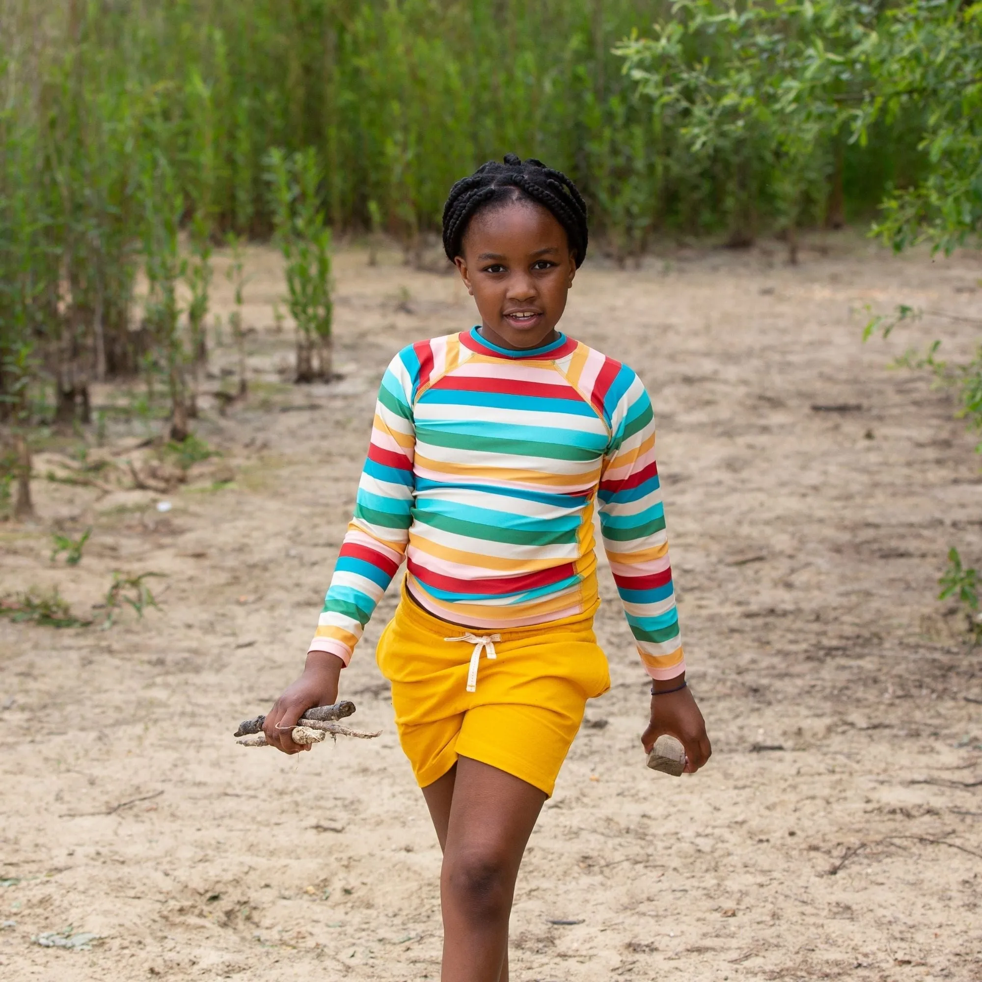 Rainbow UPF 50  Sunsafe Long Sleeve Rash Vest
