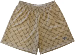 RF Mesh Monogram Shorts - Tan/Brown