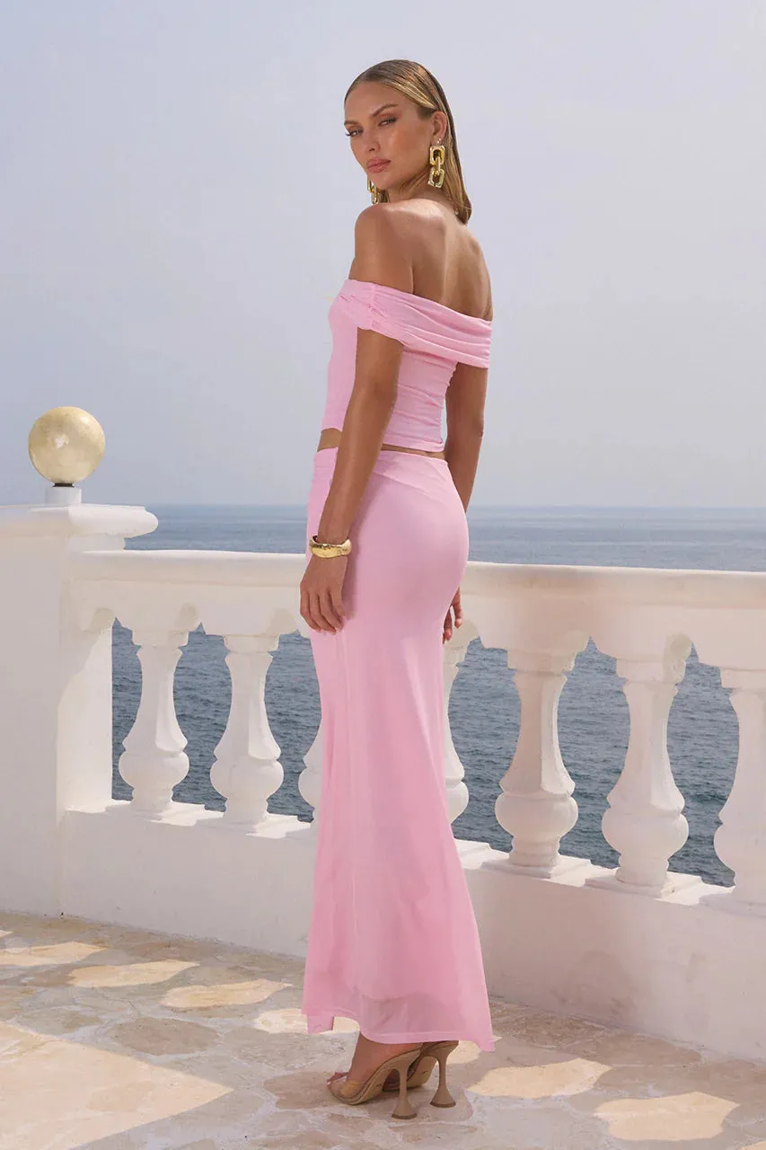 RIKKI MAXI SKIRT PINK