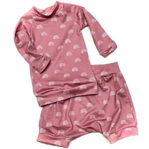 Rose Rainbow Rashguard SET (top and bottom)