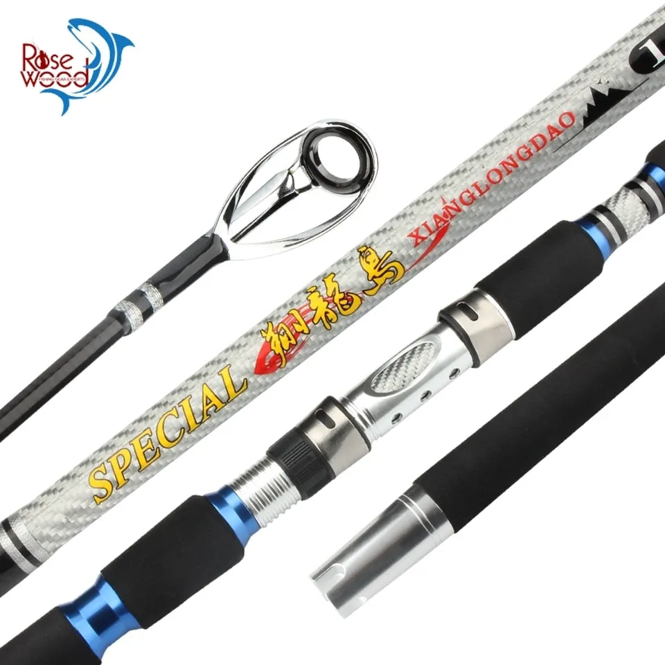RoseWood 70-250g, 30-50LBs Saltwater Offshore Fishing Rod Telescopic Fishing Pole Portable Fishing Tackle 1.8m 1.95m 2.1m
