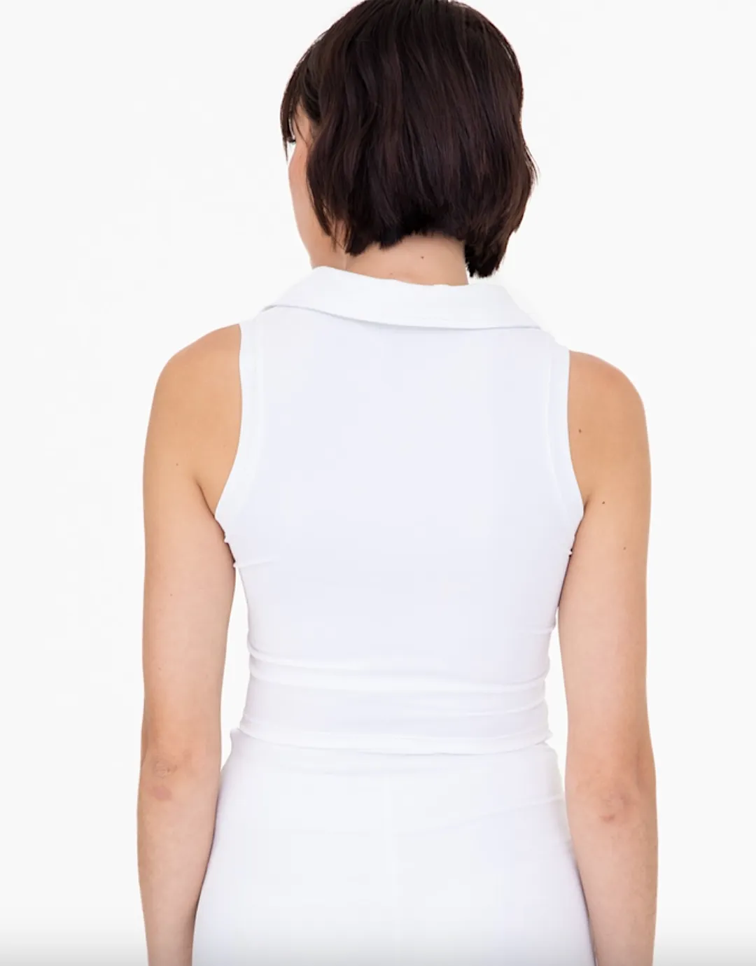 serena cropped tennis polo tee