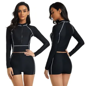 Sexy Rashguard Long Sleeve Swimwear Swimsuit Women Bikini 2021 Mujer