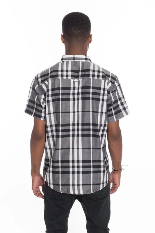 Short Sleeve Plaid Button Down in multiple colors