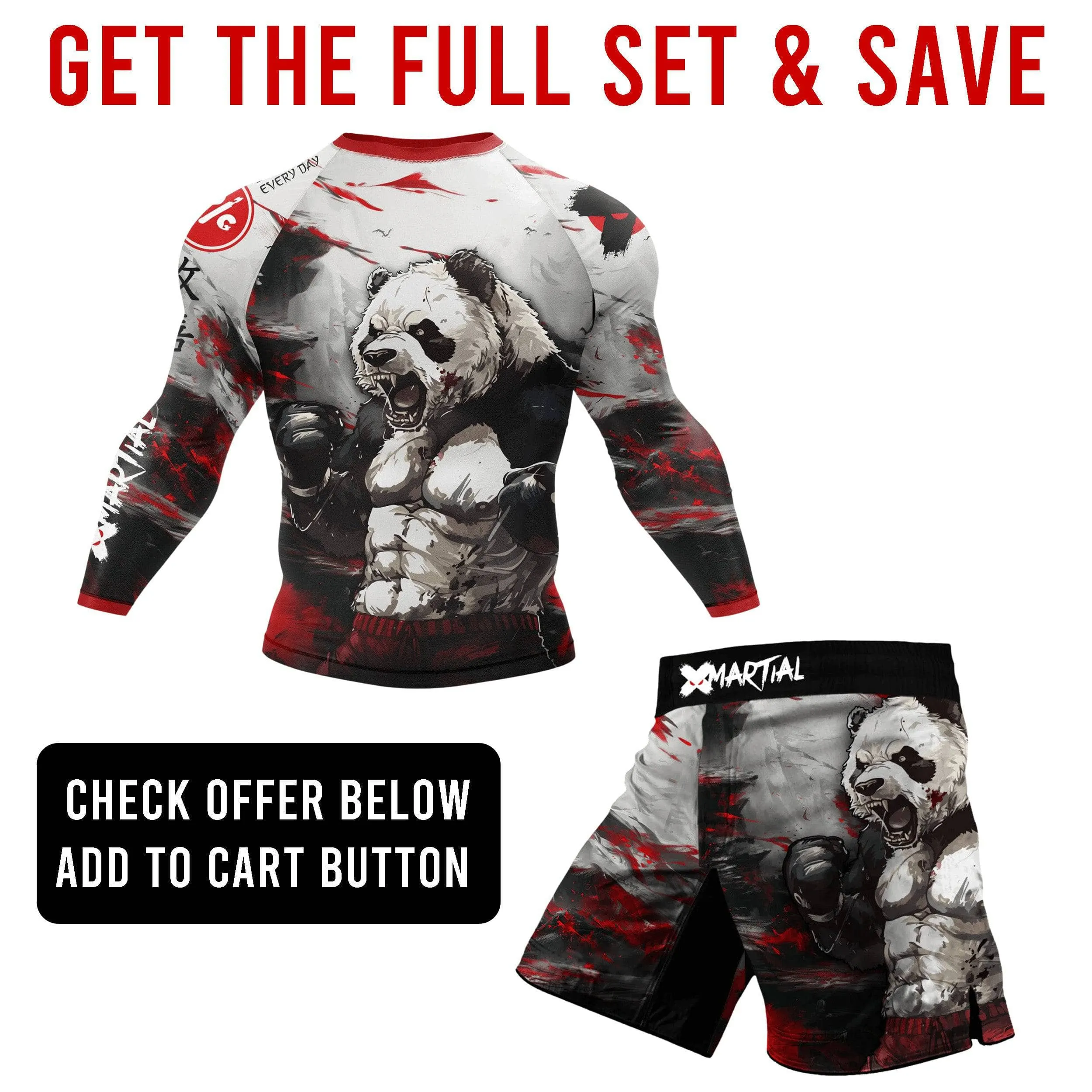 Shredded Panda BJJ Rash Guard
