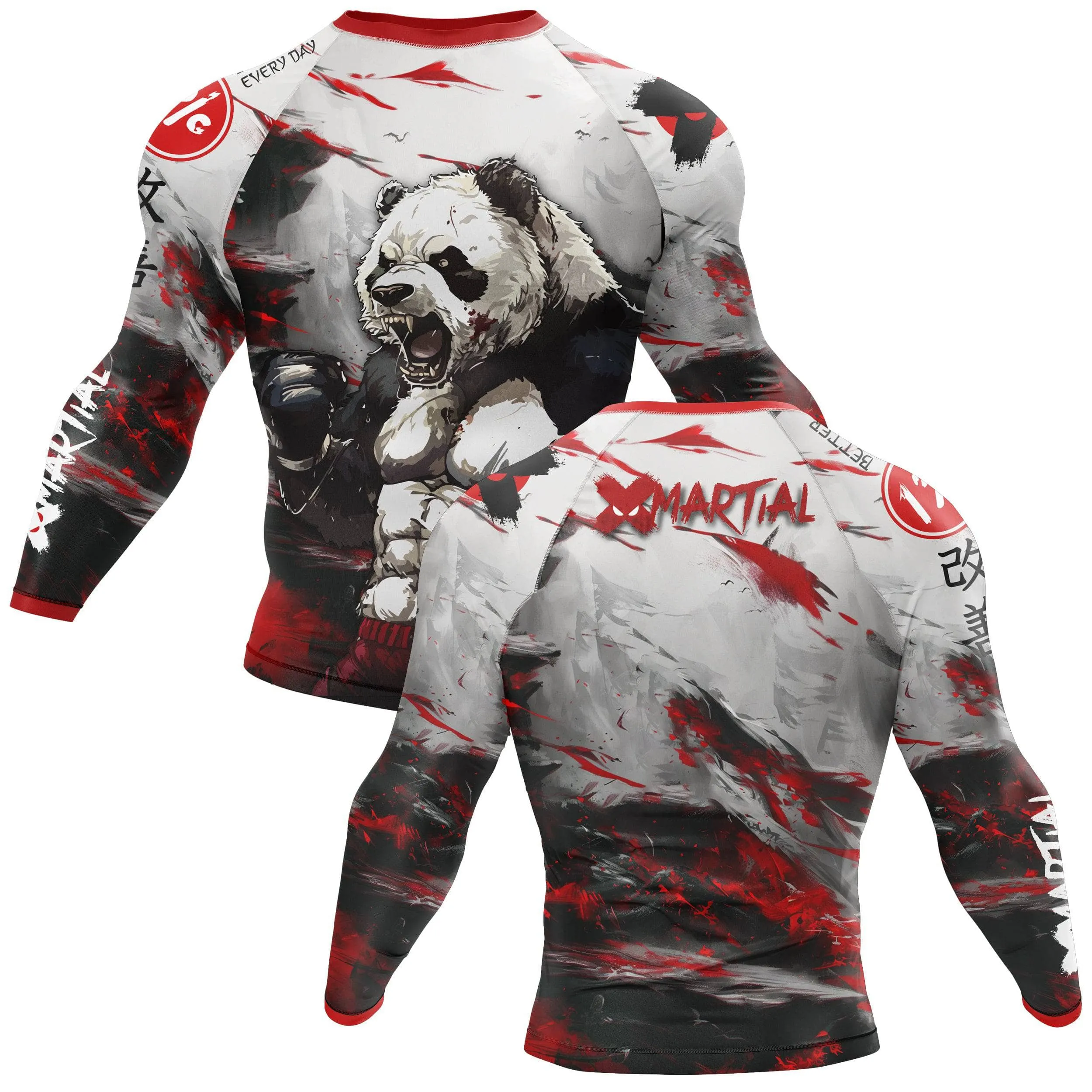 Shredded Panda BJJ Rash Guard