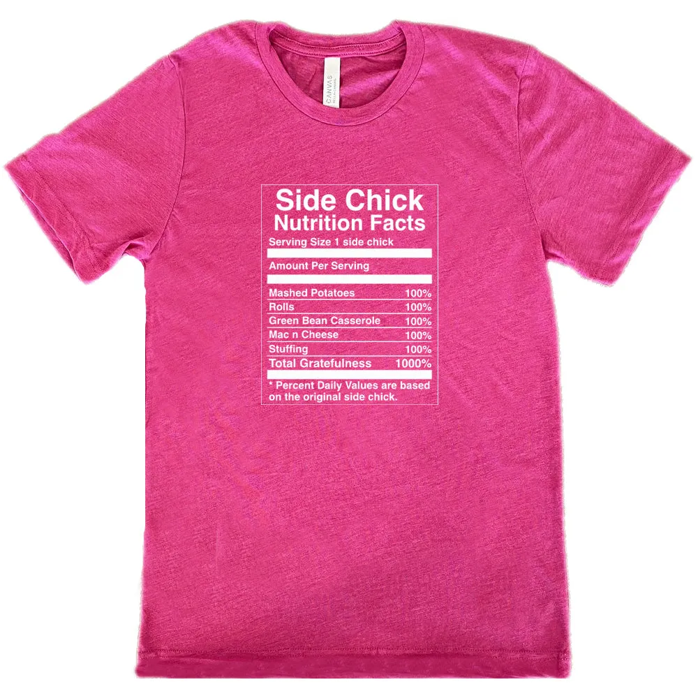 Side Chick Nutrition Facts Shirt Unisex