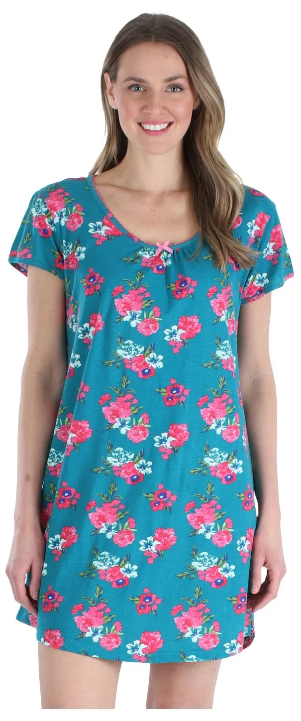 Sleepyheads Women's Cotton Short Sleeve Nightgown Sleep Dress Pajama