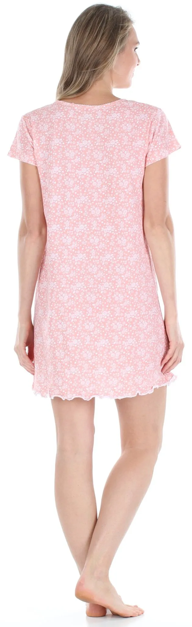 Sleepyheads Women's Cotton Short Sleeve Nightgown Sleep Dress Pajama