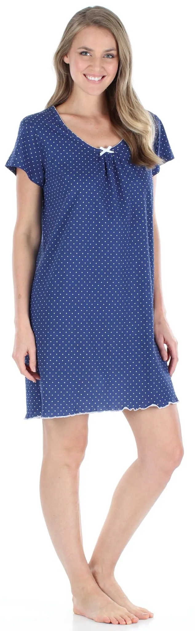 Sleepyheads Women's Cotton Short Sleeve Nightgown Sleep Dress Pajama