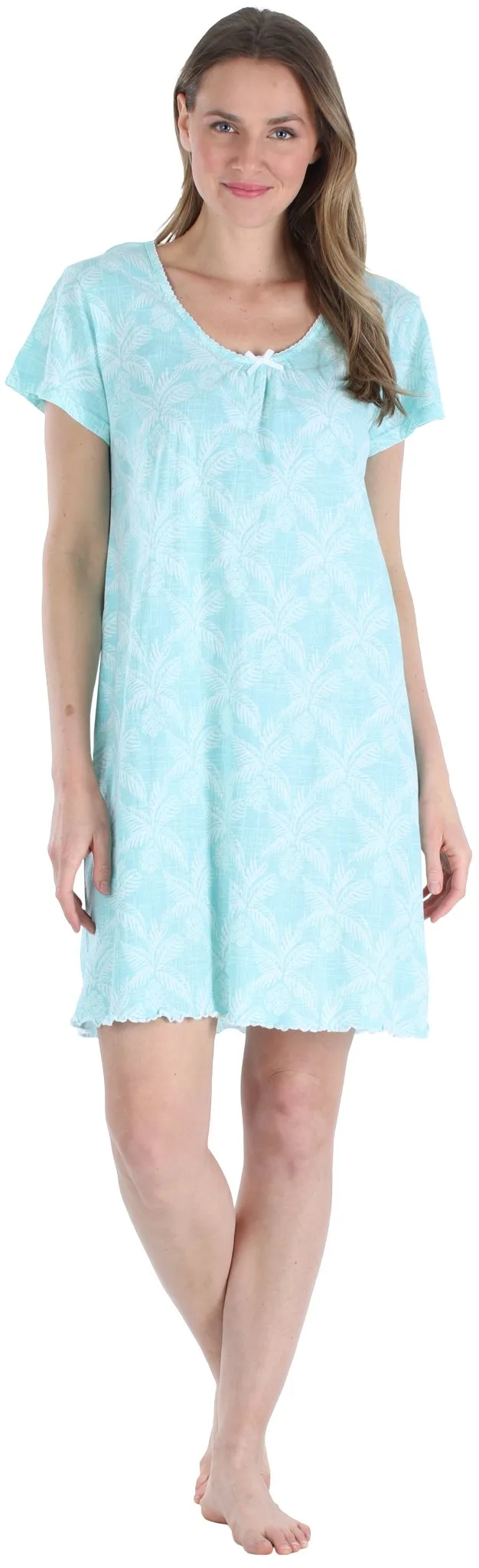 Sleepyheads Women's Cotton Short Sleeve Nightgown Sleep Dress Pajama