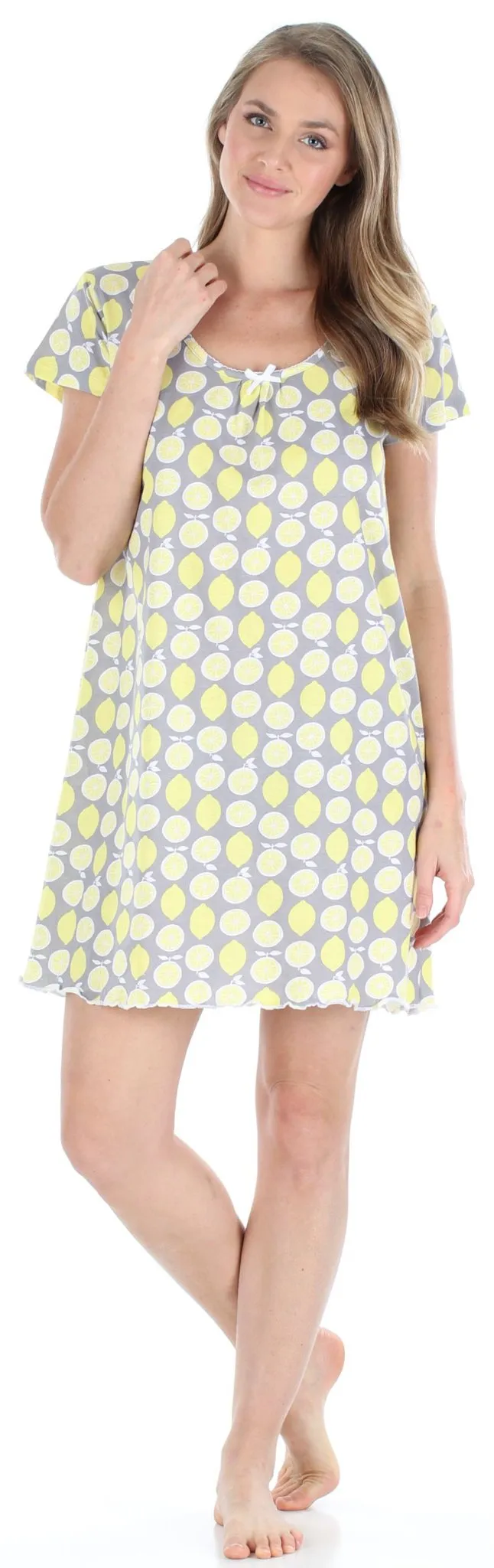 Sleepyheads Women's Cotton Short Sleeve Nightgown Sleep Dress Pajama