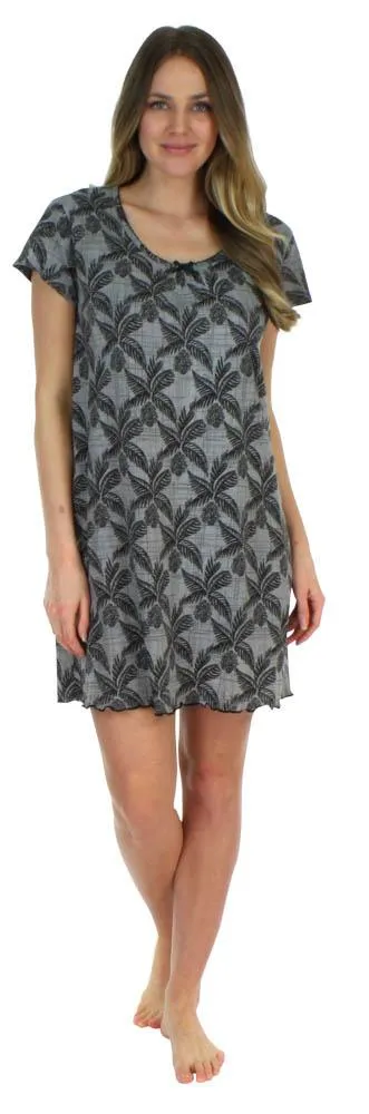 Sleepyheads Women's Cotton Short Sleeve Nightgown Sleep Dress Pajama
