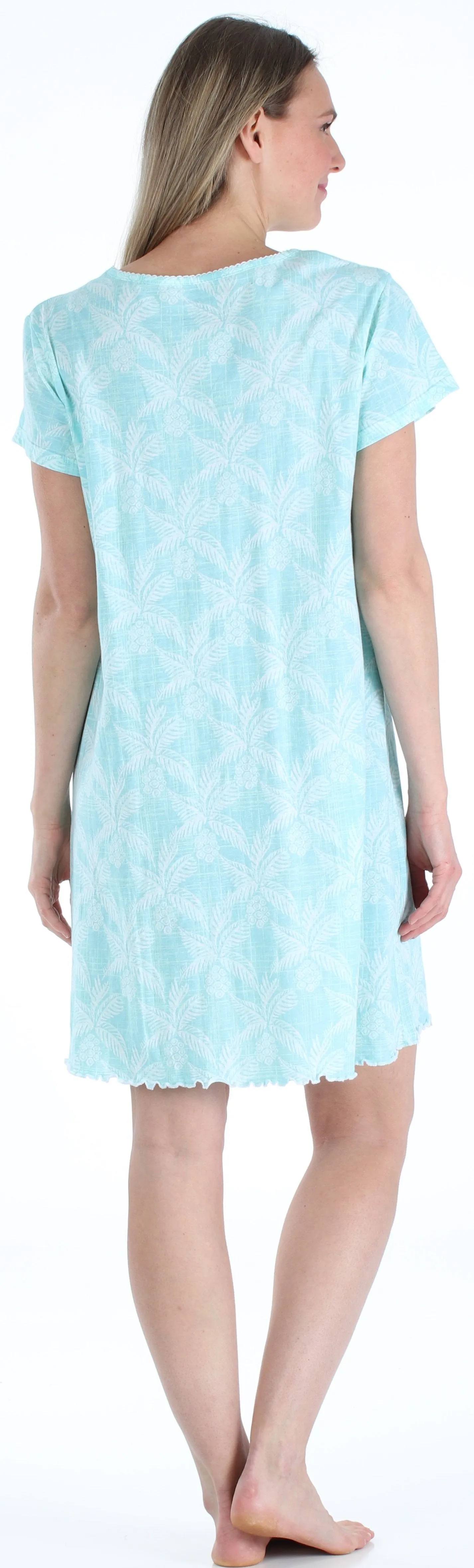 Sleepyheads Women's Cotton Short Sleeve Nightgown Sleep Dress Pajama