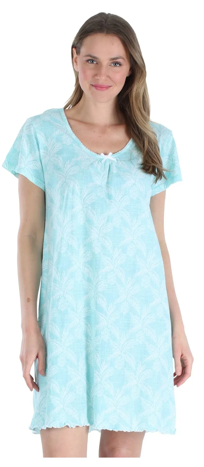 Sleepyheads Women's Cotton Short Sleeve Nightgown Sleep Dress Pajama