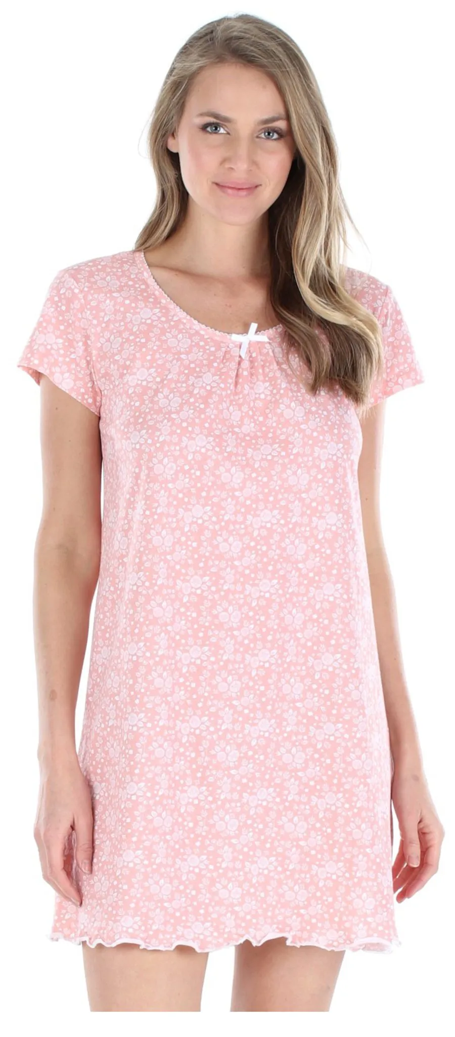 Sleepyheads Women's Cotton Short Sleeve Nightgown Sleep Dress Pajama