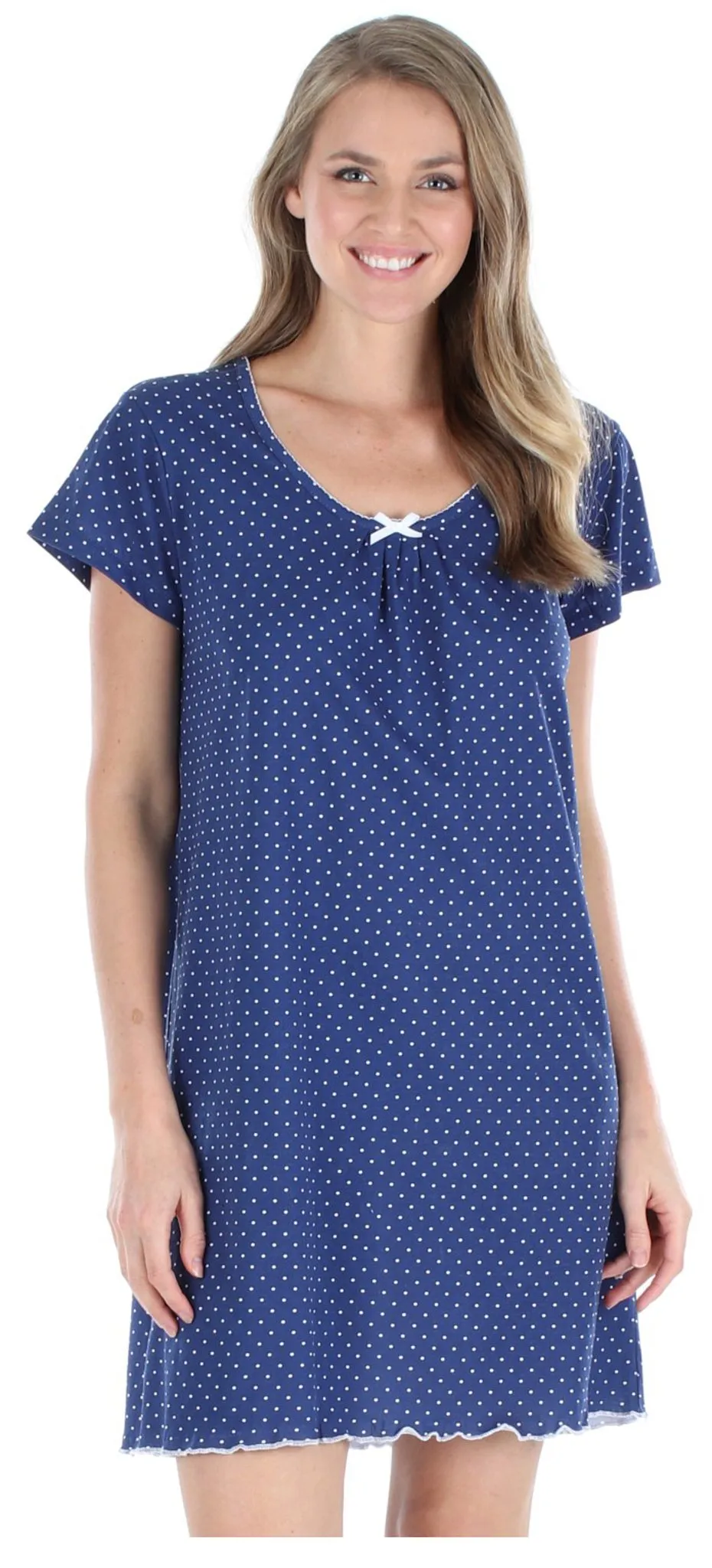 Sleepyheads Women's Cotton Short Sleeve Nightgown Sleep Dress Pajama