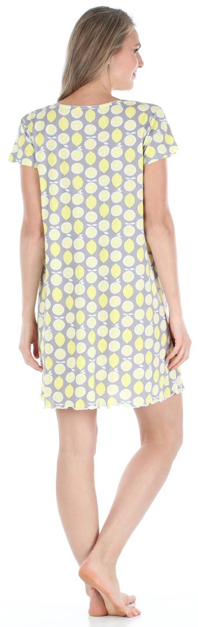 Sleepyheads Women's Cotton Short Sleeve Nightgown Sleep Dress Pajama
