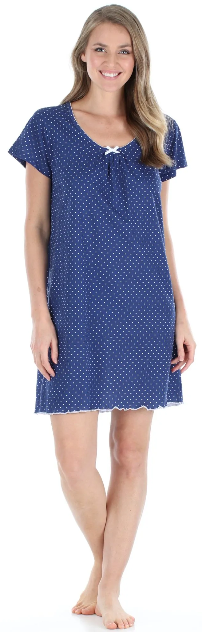 Sleepyheads Women's Cotton Short Sleeve Nightgown Sleep Dress Pajama