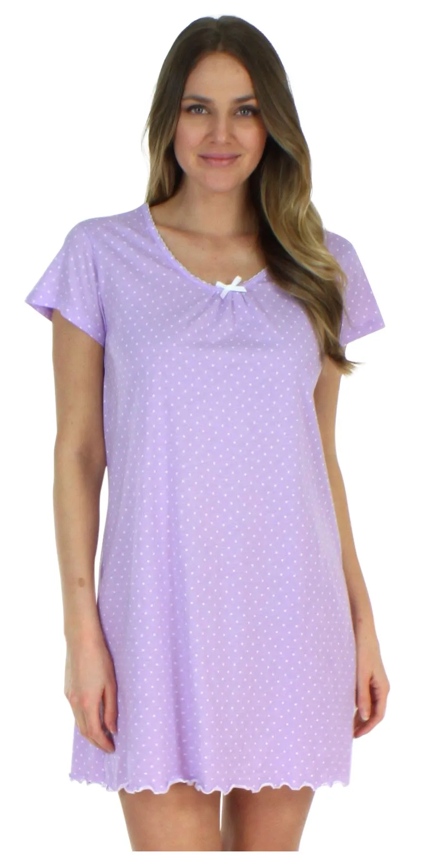 Sleepyheads Women's Cotton Short Sleeve Nightgown Sleep Dress Pajama