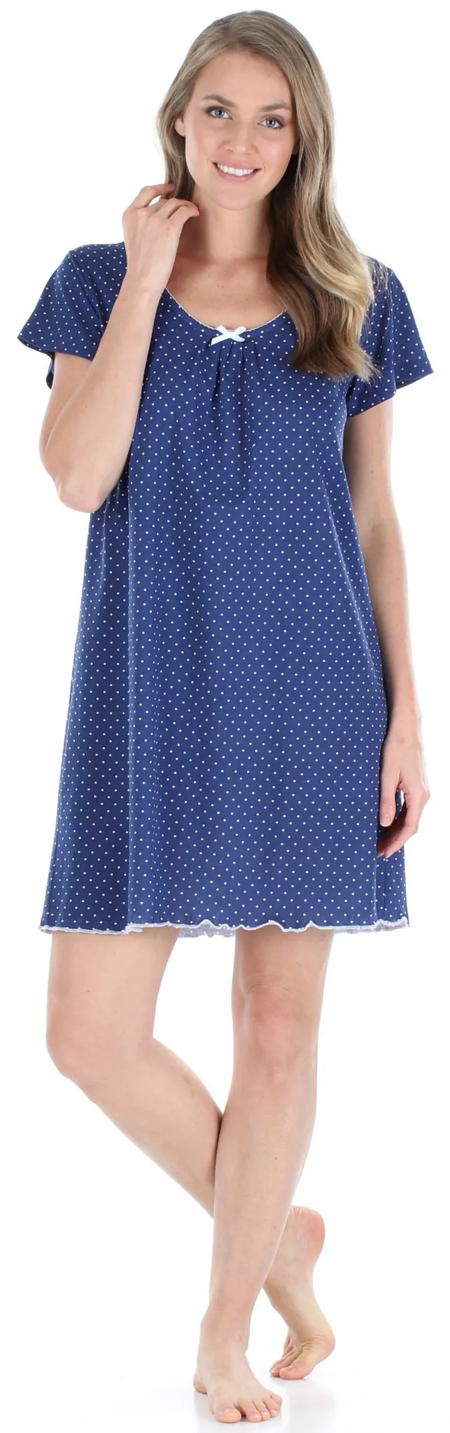 Sleepyheads Women's Cotton Short Sleeve Nightgown Sleep Dress Pajama