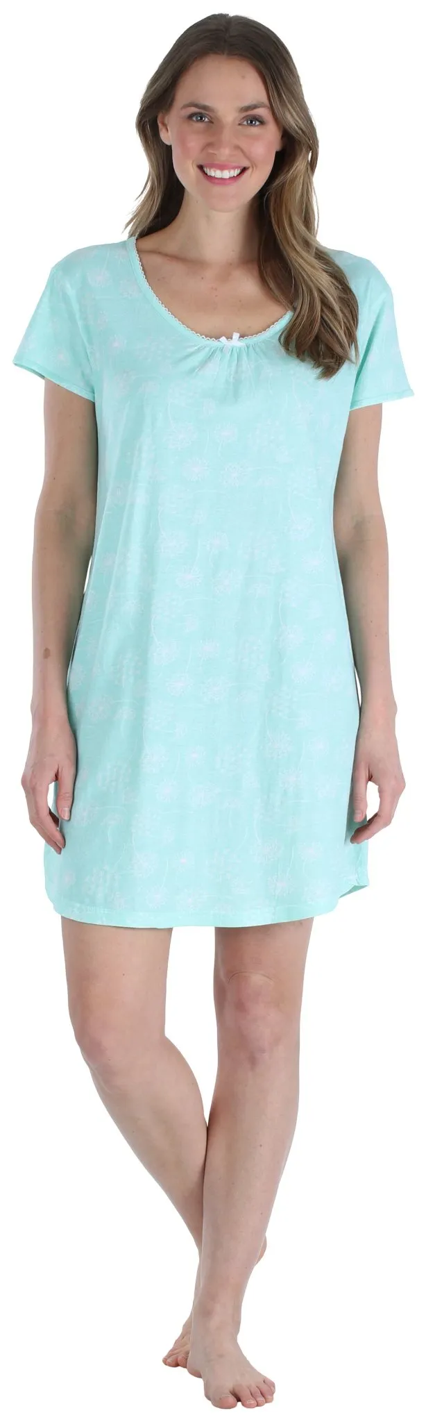Sleepyheads Women's Cotton Short Sleeve Nightgown Sleep Dress Pajama