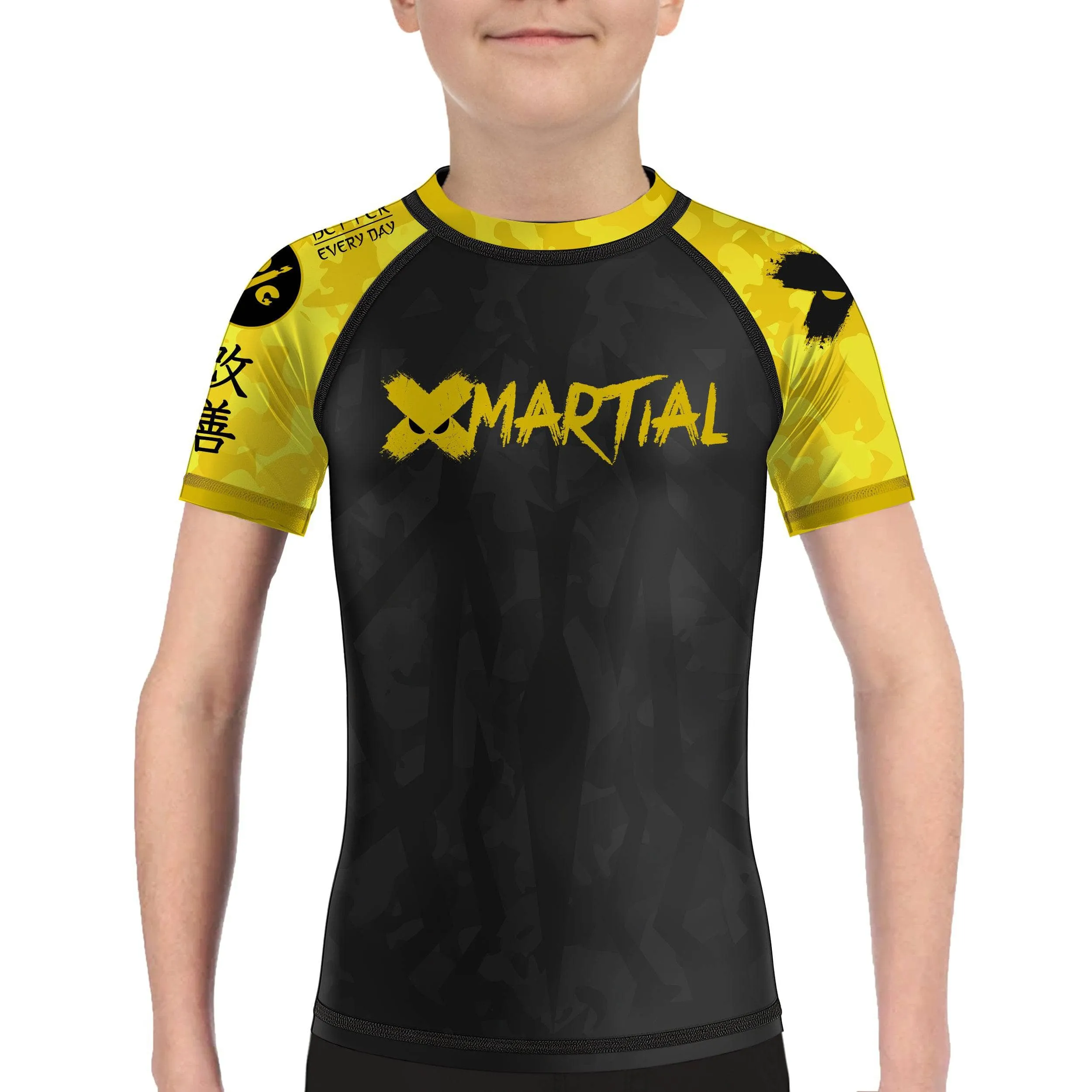Stealth Camo Kids Rank BJJ Rash Guard