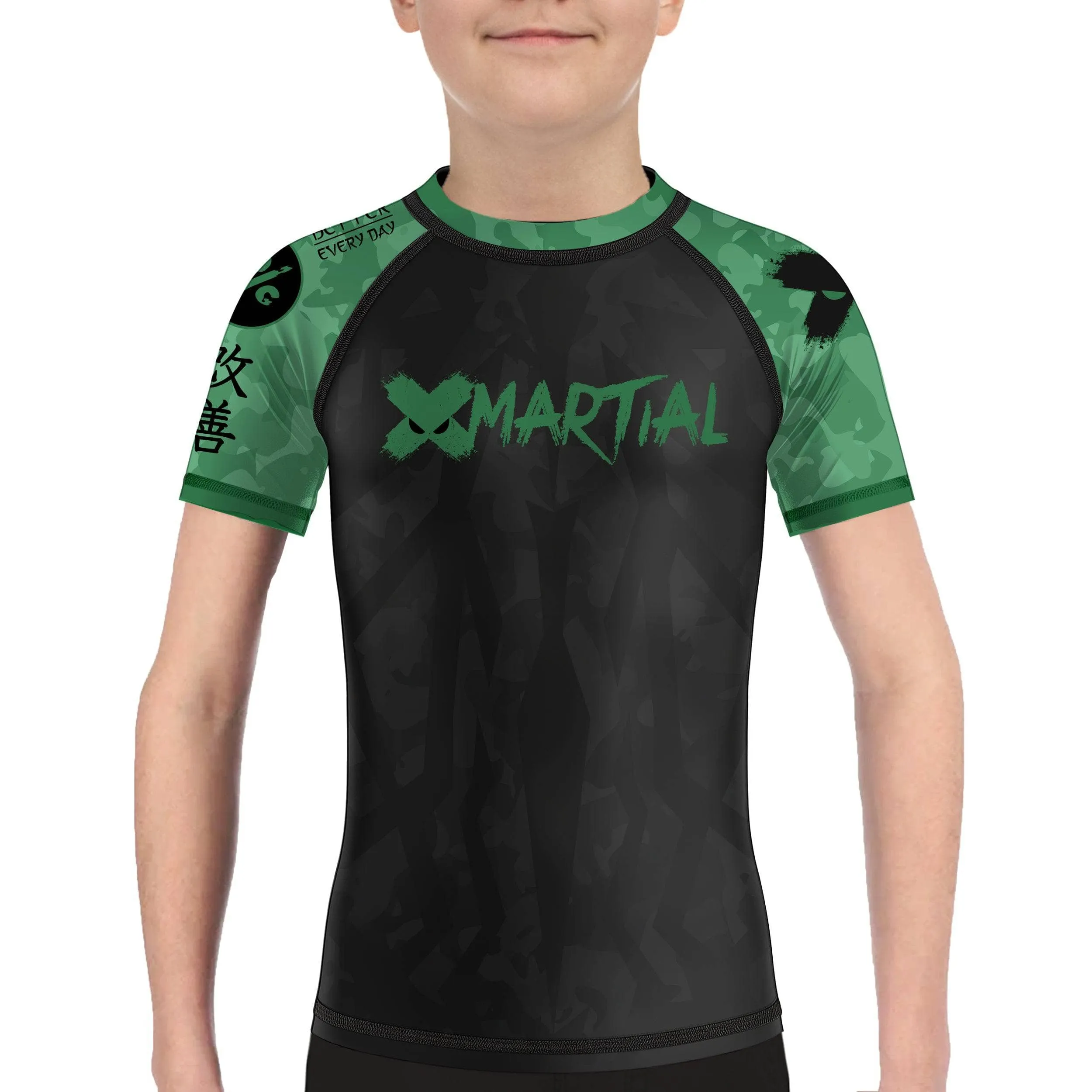 Stealth Camo Kids Rank BJJ Rash Guard