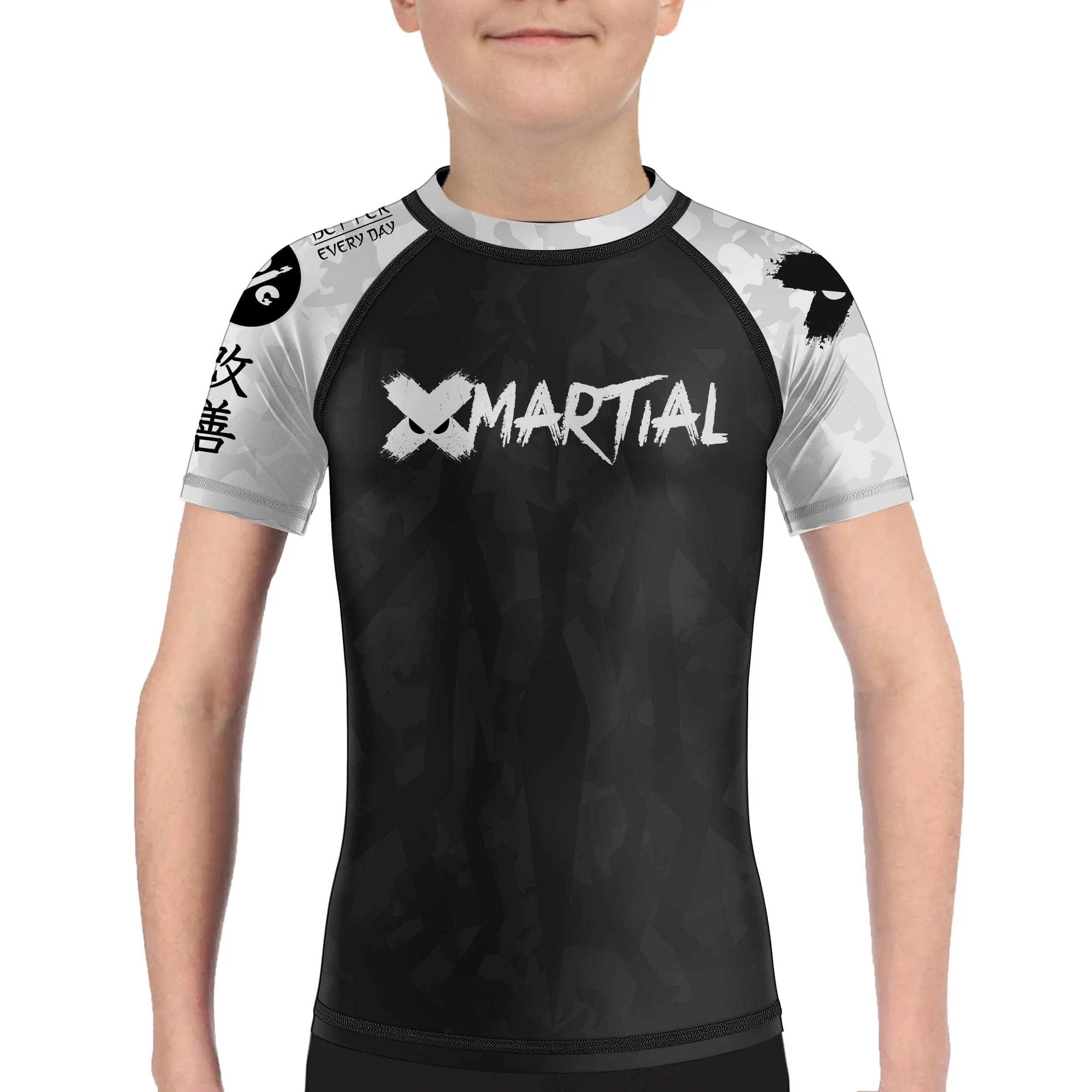Stealth Camo Kids Rank BJJ Rash Guard