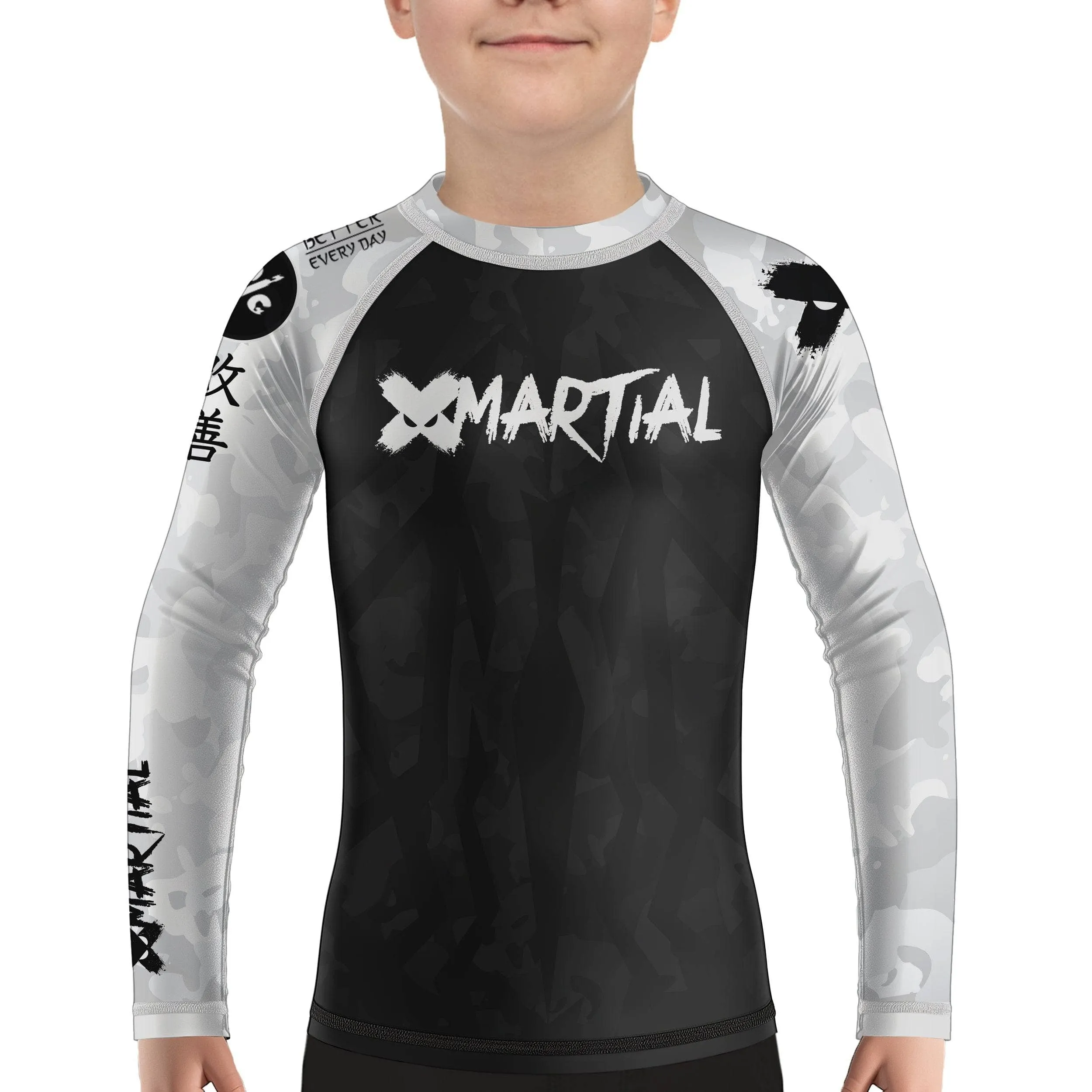 Stealth Camo Kids Rank BJJ Rash Guard