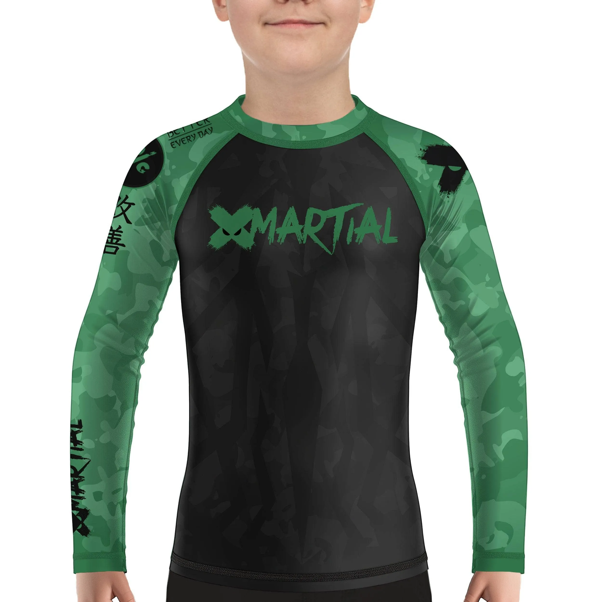 Stealth Camo Kids Rank BJJ Rash Guard