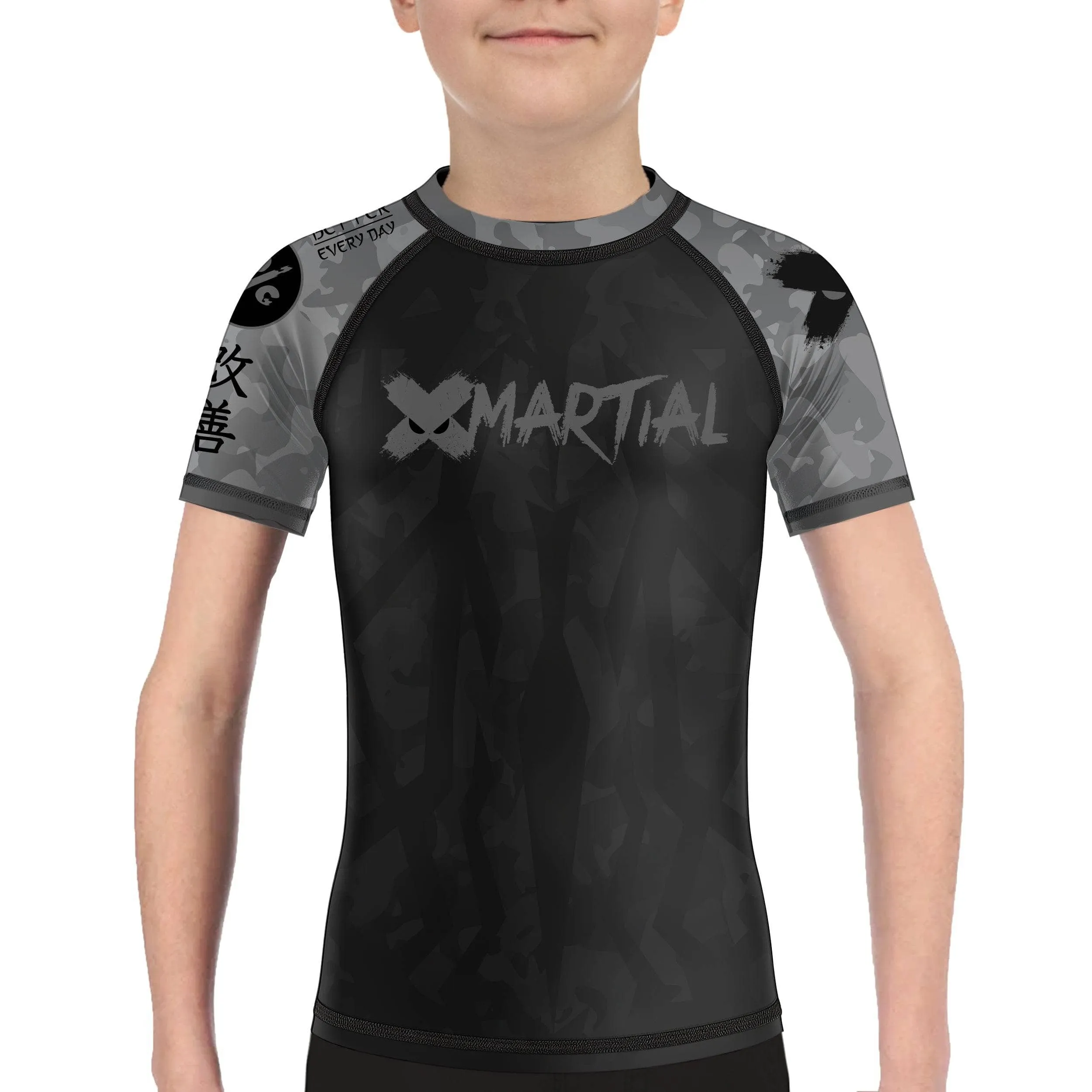 Stealth Camo Kids Rank BJJ Rash Guard