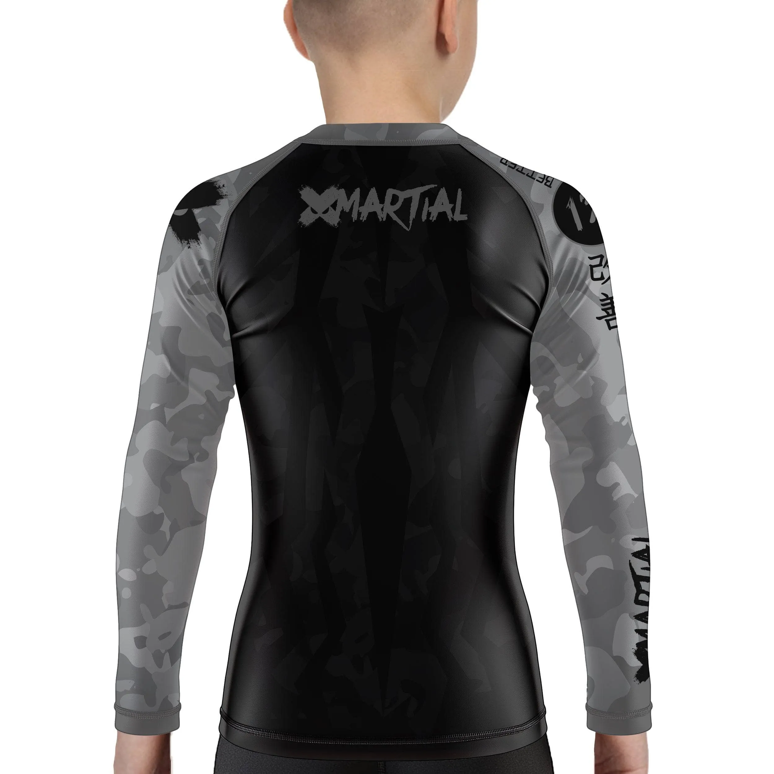 Stealth Camo Kids Rank BJJ Rash Guard